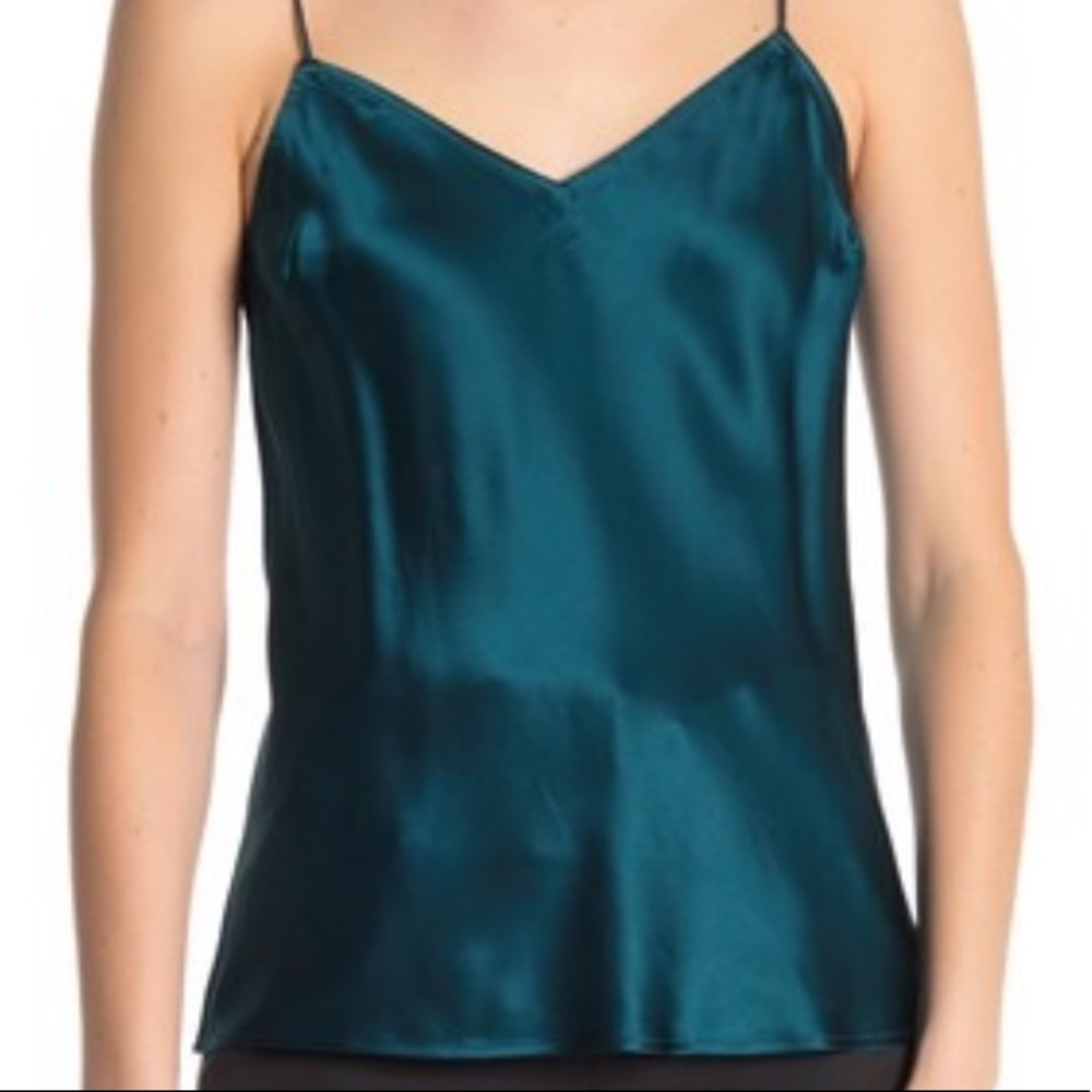 Deep Teal PAIGE silk tank